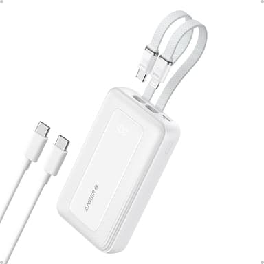 Anker Zolo Power Bank, 10,000mAh 30W Max Fast Portable Charger with Built-in USB-C and MFi Certified Lightning Cables, USB-C&A, Battery Pack for iPhone 16/15 Series, MacBook, Galaxy - Image 1