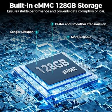 AZDOME 360° 4 Channel Dash Cam, Built-in 128GB eMMC, 2K+1080P*3 Dashcam Front and Rear Inside Left Right, Voice Control, 5G WiFi Dash Camera for Cars with 4 Adjustable Lenses, IR Night Vision, M660 - Image 3