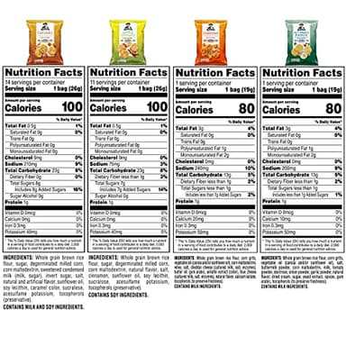 Quaker Rice Crisps, Gluten Free, 4 Flavor Sweet and Savory Variety Mix, Single Serve, 30 count - Image 2