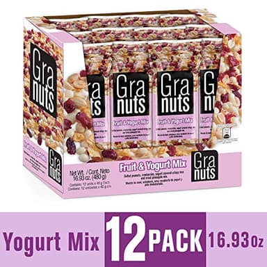 Granuts Fruit & Yogurt Mix | Crispy, Yogurt-Covered Rice | Peanuts, Cranberries, & Pineapple | On-the-Go Snack | Delicious Flavors | 1.41 Oz (12 Inner Packs) - Image 6