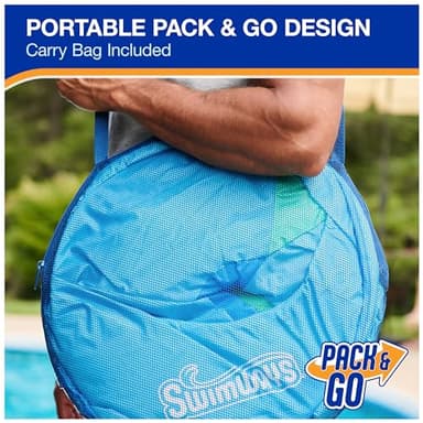 SwimWays Spring Float Premium Recliner with Canopy Pool Lounger, Inflatable Pool Floats Adult with Fast Inflation for Ages 15 & Up, Sky Blue - Image 6