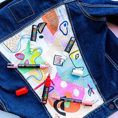 posca Markers Set, 8 Medium Paint Markers 5M, Metallic Tones – Gold, Silver, Bronze, Blue, Green, Red, Pink, Violet - Image 7