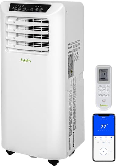 Hykolity 10,000 BTU WiFi Enabled Portable Air Conditioner with 2-Speed Fan & Dehumidifier, 4-in-1 Window Kit Smart AC Unit with 24H Timer for Living Room, Bedroom, Home, Up to 450 Sq.Ft - Image 2