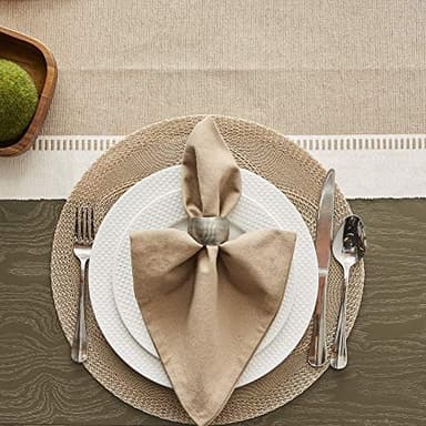 DII Solid Napkin Set Collection, 20x20, Stone, 6 Piece - Image 7