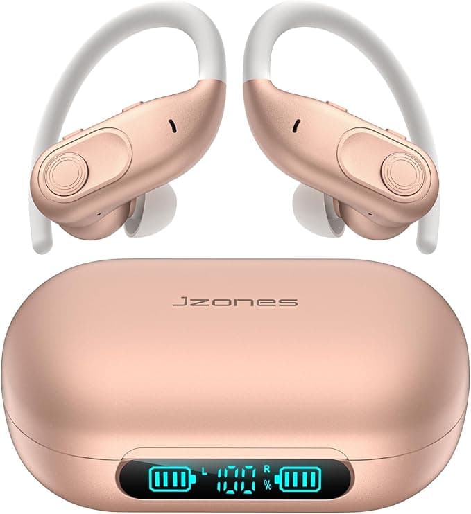 Wireless Earbuds Bluetooth Headphones 130Hrs Playtime with 2500mAh Wireless Charging Case LED Diaplay Hi-Fi Waterproof Over Ear Earphones for Sports Running Workout Gaming - Image 1
