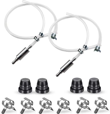 Brake Bleeder Hose - One Way Check Valve Tube Bleeding Tool Kit for Car Motorcycle Clutch, Universal Brake Fluid Bleeder Kit for Hydraulic Brake System, Soft Tube with Metal Clips(2pcs - Image 2