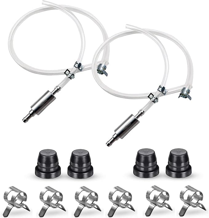 Brake Bleeder Hose - One Way Check Valve Tube Bleeding Tool Kit for Car Motorcycle Clutch, Universal Brake Fluid Bleeder Kit for Hydraulic Brake System, Soft Tube with Metal Clips(2pcs - Image 1