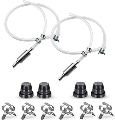 Brake Bleeder Hose - One Way Check Valve Tube Bleeding Tool Kit for Car Motorcycle Clutch, Universal Brake Fluid Bleeder Kit for Hydraulic Brake System, Soft Tube with Metal Clips(2pcs - Image 1