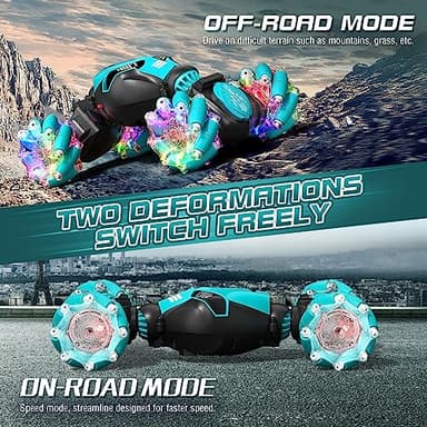 Axirata Gesture Sensing RC Stunt Car with Lights & Music for Kids 6-12 Year Old 4WD 2.4GHz Hand Controlled Remote Control Car 360° Rotation Off-Road Toy Car Gift for Boys Girls - Image 2