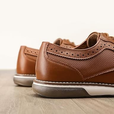 Bruno Marc Men's Casual Dress Sneaker Shoes, Business Formal Derby Plain Toe Oxfords Crossflex GentEdge,Size 10.5,Brown,SBOX223M - Image 4