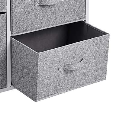 Amazon Basics Closet Organizer Drawers with 5-Fabric Storage Units, White - Image 4