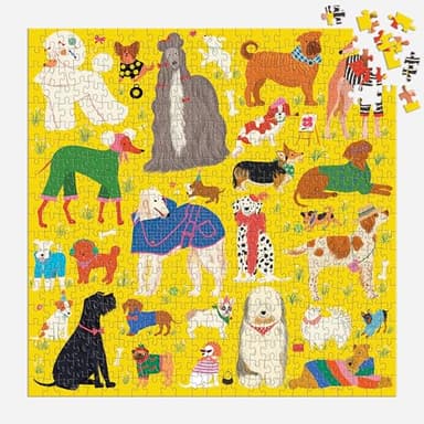 Galison Fashionable Dogs – 500 Piece Jigsaw Puzzle Featuring Vibrant Artwork of Well Dressed and Glamorous Dogs in All Shapes and Sizes - Image 5