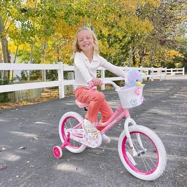 JOYSTAR Angel Girls Bike for Toddlers and Kids Ages 2-13 Years Old, 12 14 16 18 20 Inch Kids Bike with Training Wheels & Basket, 20 24 Inch Girls Bicycle with Handbrake & Kickstand - Image 6