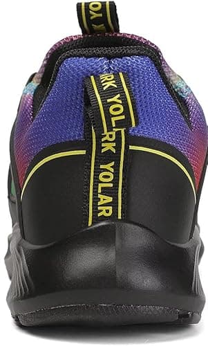 YOLARK Boys Girls Sneakers for Kids Non-Slip Tennis Shoes Fashion Lightweight Breathable Running Sport Athletic(Rainbow Big Size 4) - Image 4