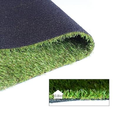 Petgrow Artificial Turf Synthetic Grass 4 X 6 Feet,Fake Faux Grass Rug 0.8" Pile Height Fake Lawn Indoor Outdoor Realistic Turf,4-Tone/Soft, with Drainage Holes & Rubber Backing/Custom Size - Image 3