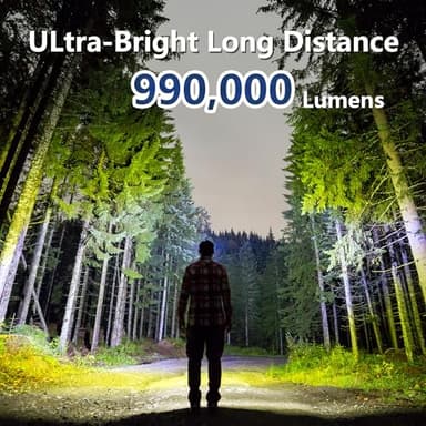 Rechargeable Flashlights 2Pack High Lumens, 5Mode Rechargeable Flashlights with LCD Digital Display, Super Bright Flashlight Adjustable Tactical Flash Light, High Powered LED Flashlight for Emergency - Image 2