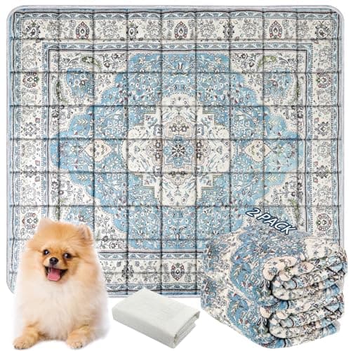 AIHSUMC Washable Thickened Pee Pads for Dogs, 2 Pack (36"x42") Upgrade Reusable Puppy Pads with Non-Slip Rug, Super Absorbent Leakproof Puppy Training & Whelping Pads for Dogs, Doggie - Image 1