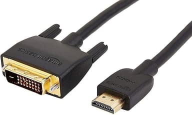 Amazon Basics HDMI to DVI (Male) Adapter Cable, Bi-Directional 1080P, 6 ft/1.8 m, Gold-Plated, Easy to Install, Single Pack for Television, Black - Image 1
