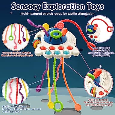 Sensory Montessori Baby Toys, Silicone Remote Control for Infant 6 12 Months, Toddler Educational Learning Travel Toys for Newborn Baby Shower Boy Girl Birthday Gifts Christmas Stocking Stuffers - Image 2