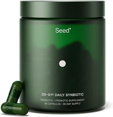 Seed DS-01 Daily Synbiotic - Prebiotic and Probiotic for Women & Men - Digestive Health, Gut Health, Immune Support, Bloating & Constipation Relief - Vegan & Shelf-Stable - 60 Capsules (30-Day Supply - Image 1