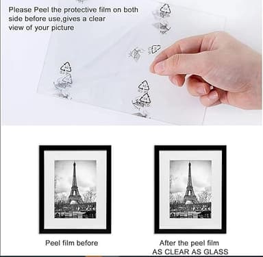 upsimples 11x14 Picture Frame Set of 5, Display Pictures 8x10 with Mat or 11x14 Without Mat, Wall Gallery Photo Frames, Black - Image 10