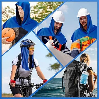 CSITE Cooling Hoodie Towels, Instant Cooling Towels for Neck and Face, UPF 50 Sun Protection, Ice Towel for Hot Weather, Head Towel for Sports, Camping, Cycling & More Activities - Image 7