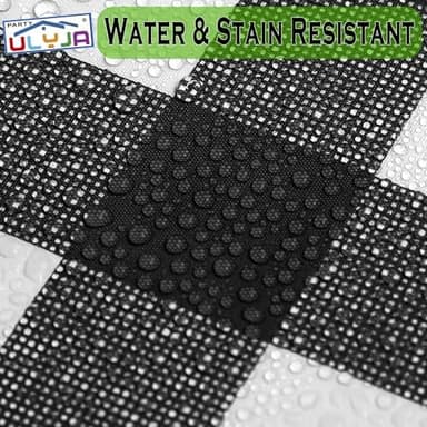 PARTY ULYJA Black Gingham Checkered 2 Pack Plastic Tablecloth Rectangle 54 x 108 Inches Disposable Onyx Buffalo Plaid Sturdy Table Covers for Dining, Birthday, Wedding, Picnic, Event and Outdoor Use - Image 6