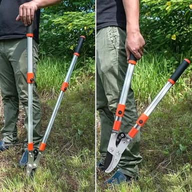 LOOBMBNS 26-40" Extendable Anvil Loppers, Branch Cutter w/2 inch Cutting Capacity, Tree Trimmer w/Compound Action, Heavy Duty Telescopic Tree Pruner, Handle Adjustment, Chop Thick Branches Effortless - Image 5