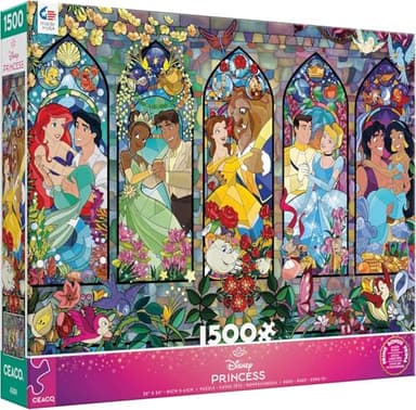 Ceaco - Disney - Princess Castle Royal Windows - 1500 Piece Jigsaw Puzzle - Image 1