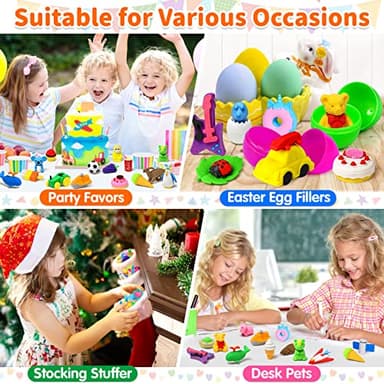 70 Pack Animal Erasers for Kids Bulk Desk Pets Classroom Prizes Treasure Box Toys for Classroom Supplies, 3D Puzzle Mini Erasers Pencil Eraser Back to School Supplies for Kids Party Favors (Random) - Image 8