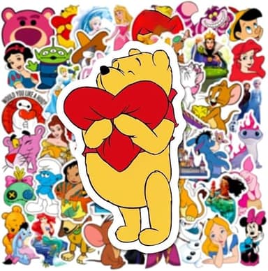 200pcs Kids Disney Princess Cute Cartoon Character Stickers - Movie Decorative Waterproof Stickers for Kids, Teens & Adults - Image 4