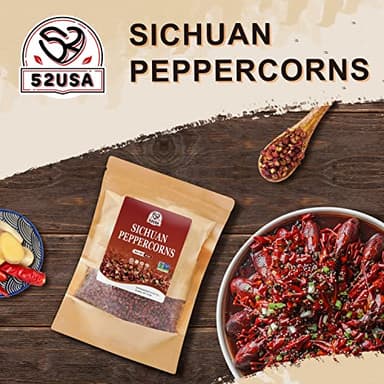 52USA Sichuan Peppercorn, Szechuan Peppercorns(4OZ), Authentic Szechuan Red Peppercorn, Less Seeds, Strong Flavor, Whole Sichuan Red Peppercorns, Tingly Numbness, Key for Mapo Tofu and Sichuan Dishes - Image 4