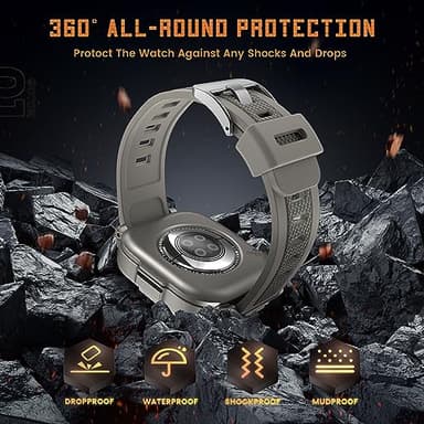 Goton 3 in 1 Waterproof Case with Band for Apple Watch with Built-in Tempered Glass Screen Protector 40mm, 360° Shockproof Bumper Face Cover with Band for Apple Watch SE 3/SE 2/SE, Series 6/5/4, 40mm - Image 4