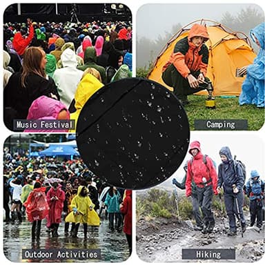 JMinger Waterproof Rain Jackets for Women Hooded Windbreaker Lightweight Raincoat for Outdoor Hiking Travel Black Large - Image 5