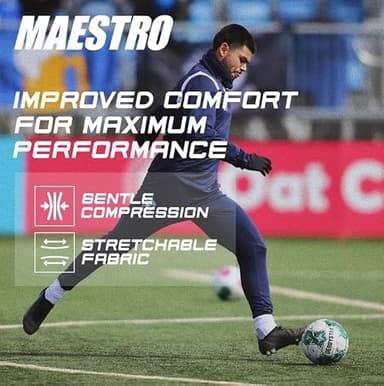 Maestro Soccer Grip Socks for Men and Women with Non-Slip Pads - Anti-Slip Socks Ideal for Football, Basketball, Sports (as1, alpha, m, regular, regular, Black) - Image 3