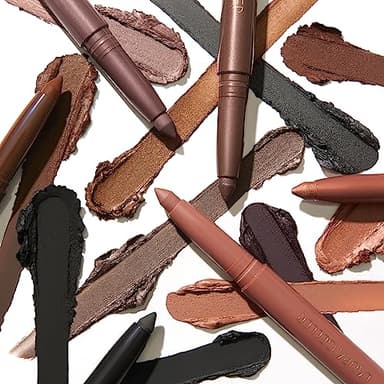 LAURA GELLER NEW YORK Kajal Longwear Kohl Eyeliner Pencil Duo - Dark Brown & Smoky Amethyst - Caffeine and Vitamin E - Smooth & Blendable Liner - Built-In Sharpener - Image 7