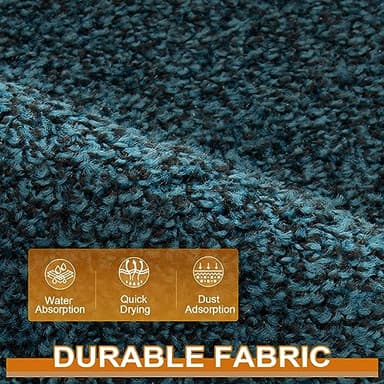 Mibao Front Door Mat, Dirt Trapper Welcome Mat for Outdoor Indoor, Non-Slip Waterproof Doormat, Durable Machine Washable Low Profile Entry Rug for Back Door Outside Patio Porch, 30" x 18", Blue - Image 6