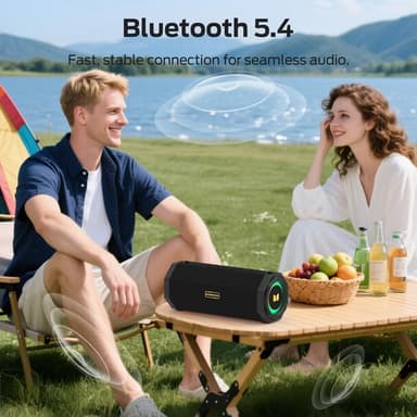 Monster Speaker S200 Wireless Portable Bluetooth Speaker, 24H Playtime, IPX6 Waterproof, 50W Stereo Sound, Bluetooth 5.4, Dual Bass Speakers, Perfect for Home, Parties, and Travel - Image 5