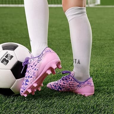 DREAM PAIRS Boys Girls Soccer Cleats Youth Firm Groud Classic Lightweight Football Shoes for Little/Big Kid - Image 5