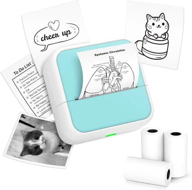 Sticker Printer - Printpods Mini Printer with Stickers, Print Pod, Bluetooth Inkless Printers, Sticker Maker, Portable Thermal Printer for iphone, Impresora Portátil for Notes, Journal, DIY, Kids Gift - Image 2