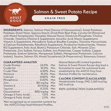 Natural Balance Limited Ingredient Adult Grain-Free Dry Dog Food, Salmon & Sweet Potato Recipe, 24 Pound (Pack of 1) - Image 8