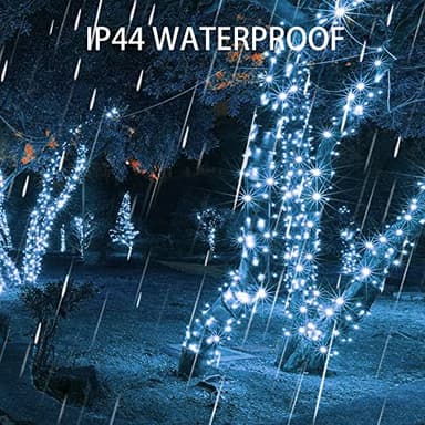 Dazzle Bright 66FT 200 LED Christmas Lights, Christmas String Lights Plug in with 8 Modes, Waterproof Christmas Decorations for Xmas Indoor Outdoor Party Home Tree Decor, White - Image 5