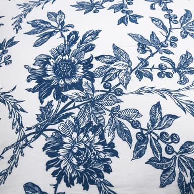 Ridhi Incremental Blue Block Print Cotton Throw Pillow Covers for Decorative Couch Pillows for Living Room, Chic Boho Cute Outdoor Thanksgiving Pillows Covers Gifts 18x18 Inches - Image 8