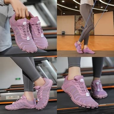 Barefoot Shoes Men Women Minimalist Shoes Zero Drop Workout Cross-Trainer Hiking Water Wide Toe Box Grounded Footwear Weightlifting Walking Purple - Image 7