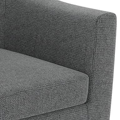 SIMPLIHOME Thorne Accent Chair - 30 inch Wide Upholstered Contemporary Arm Chair in Shadow Grey, for Living Room or Bedroom with Curved Back, Removable Cushion, and Durable Fabric Upholstery - Image 10
