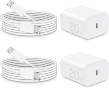 i Phone 17 16 15 Charger Fast Charging - 20W PD Fast Charger Block with 6Ft USB C Cable for i Phone 17/16/15 Series, i Pad Pro/Air/Mini, Galaxy S23, Pixel 8 & More (2-Pack - Image 2
