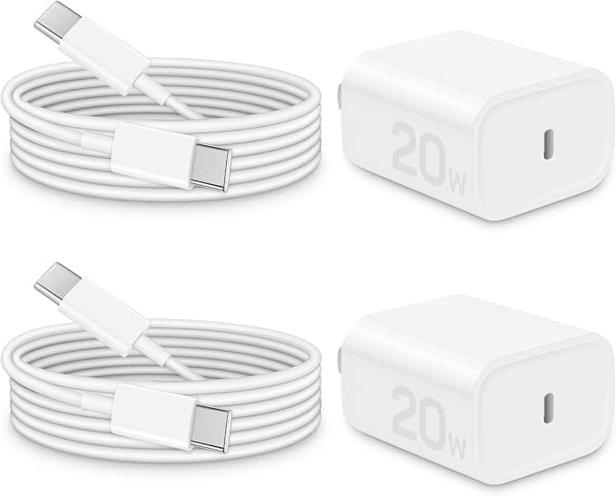 i Phone 17 16 15 Charger Fast Charging - 20W PD Fast Charger Block with 6Ft USB C Cable for i Phone 17/16/15 Series, i Pad Pro/Air/Mini, Galaxy S23, Pixel 8 & More (2-Pack - Image 1