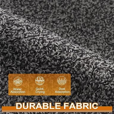 Mibao Front Door Mat, Dirt Trapper Welcome Mat for Outdoor Indoor, Non-Slip Waterproof Doormat, Durable Machine Washable Low Profile Entry Rug for Back Door Outside Patio Porch, 30" x 18", Grey - Image 6