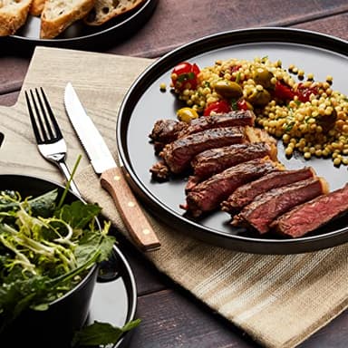 Stone Lain Celina Stoneware 32 Piece Dinnerware Set, Plates and Bowls, Black Matte Dish Collection, Service for 8 – Contemporary Minimalist Style, Microwave & Dishwasher Safe - Image 9