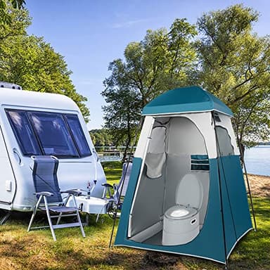 VINGLI Portable Toilet | Indoor Outdoor Commode w/Detachable Inner Bucket & Removable Paper Holder, Lightweight & Compact for Camping, Boat, Van, Emergency Use (Grey) - Image 6